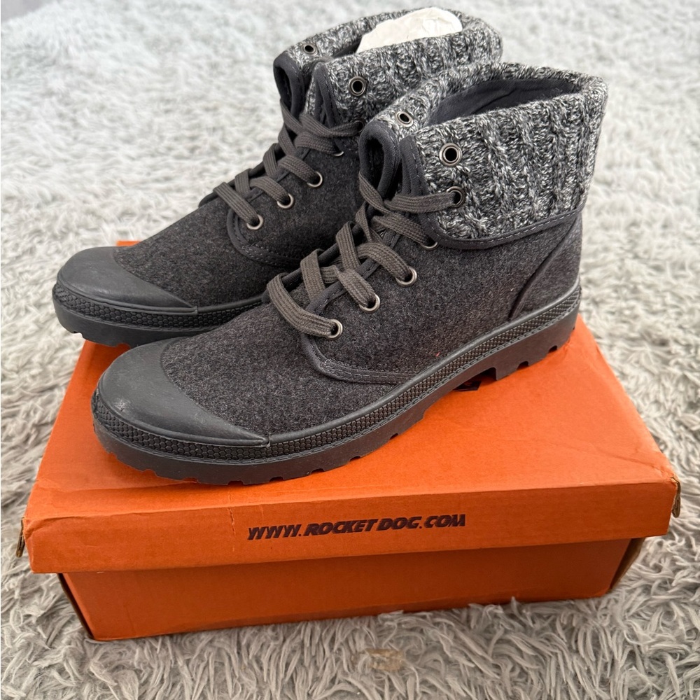 Rocket Dog Charcoal Knit High-Tops